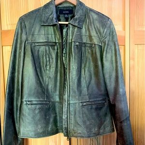 Genuine Leather Bronze Moto Style Jacket